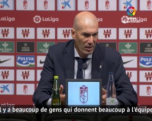 36e j. - Zidane : "Il y a beaucoup de personnes derrière le succès de l'équipe"