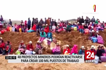 La reactivación de 48 proyectos mineros podría generar 100 mil puestos de trabajo