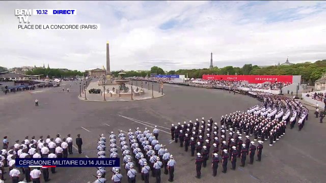 14-juillet: la ministre des Armées Florence Parly est arrivée place de la Concorde.