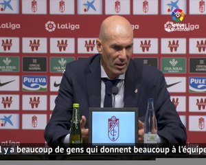 36e j. - Zidane : "Il y a beaucoup de personnes derrière le succès de l'équipe"