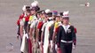 Les troupes forment une  croix de Lorraine  pour le 14 juillet 2020 Place de la Concorde