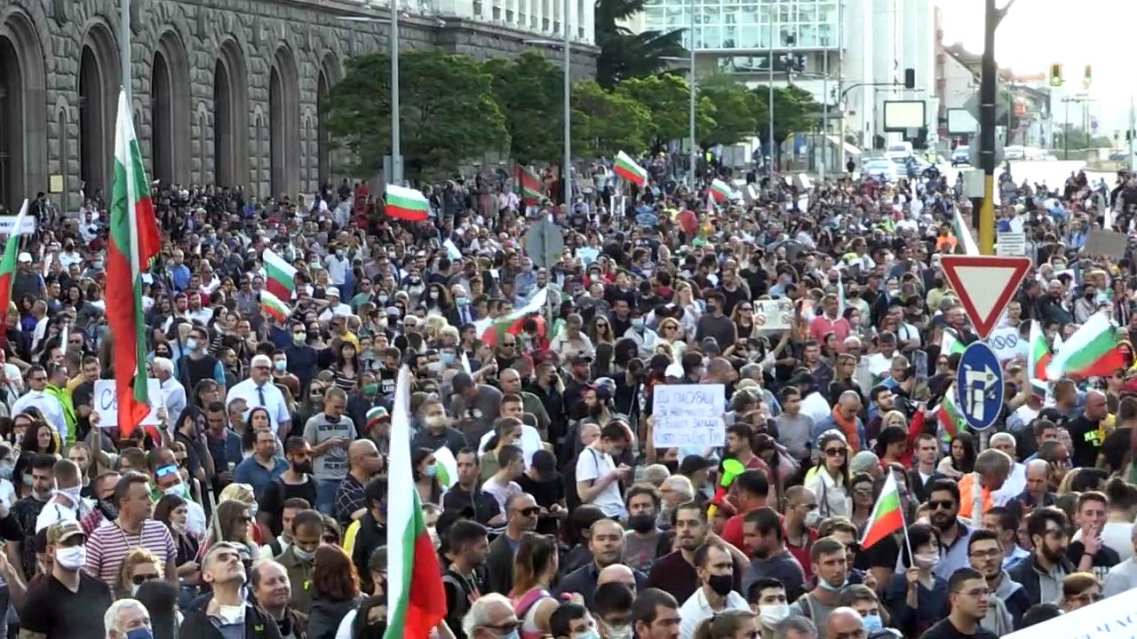 Erneut großdemo gegen regierung in bulgarien