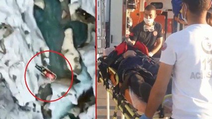 Kastamonu'da kanyonda yamaçtan düşen kişi helikopterle kurtarıldı