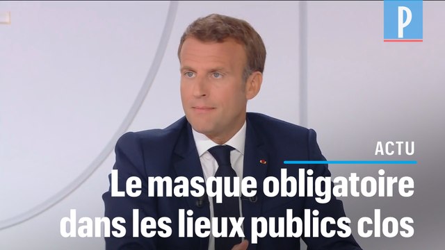 Macron souhaite le port du masque obligatoire dans les lieux publics clos