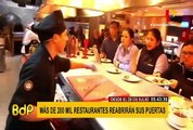 Más de 200 mil restaurantes podrán reabrir respetando protocolos de bioseguridad