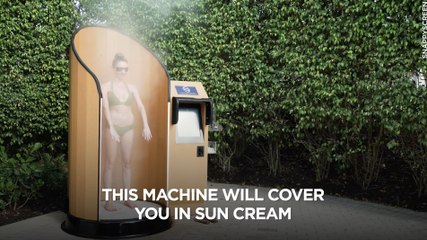 This machine will cover you in sunscreen