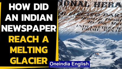 Indian Newspapers from 1966 found on melting glacier in France | Oneindia News