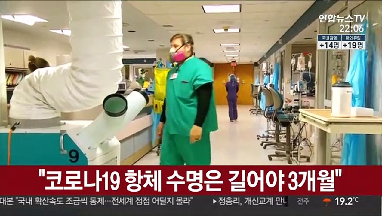 "코로나19 항체 수명은 길어야 3개월"