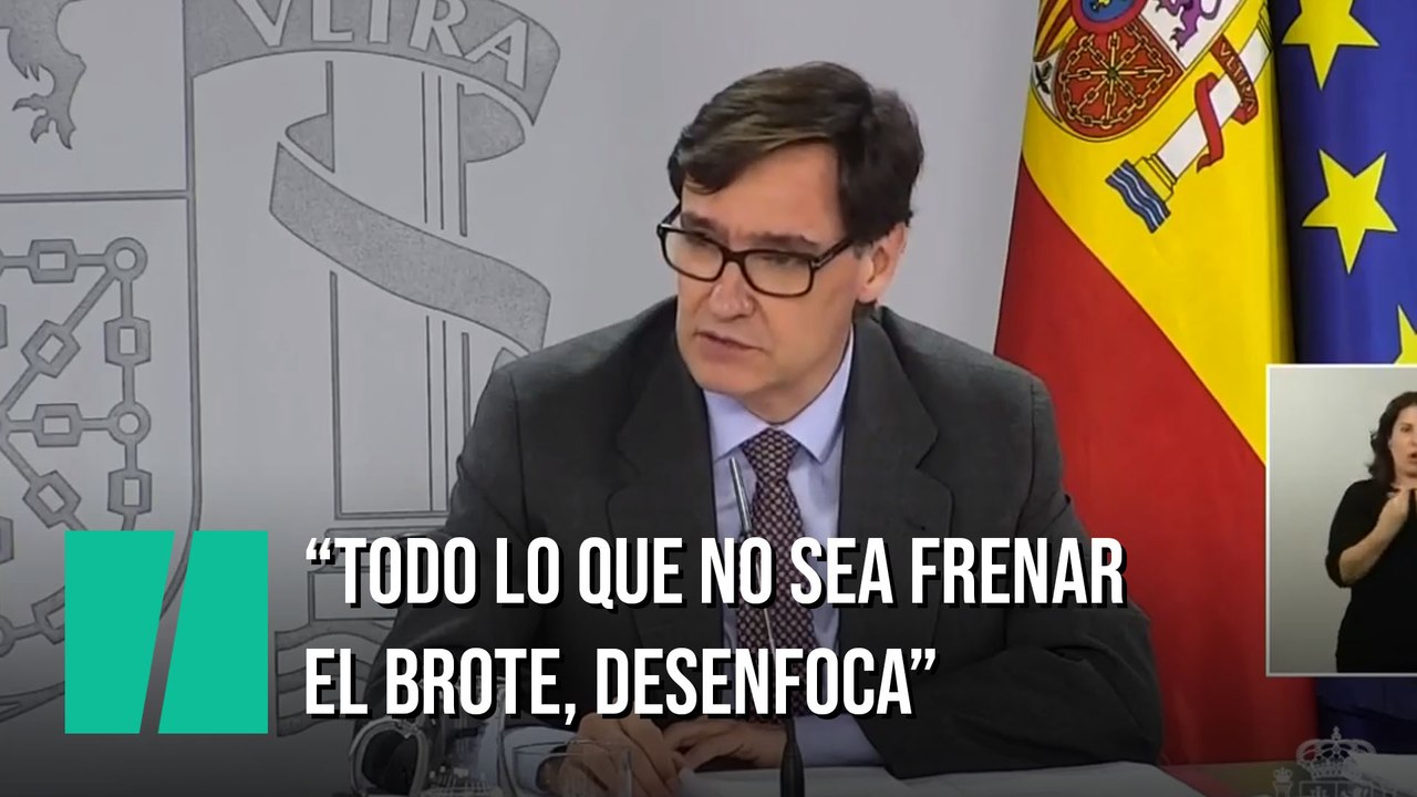 Salvador Illa: “Lo importante es actuar para frenar el brote y todo lo que no sea esto, desenfoca”