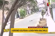 SJL: delincuentes golpean a joven para asaltarlo