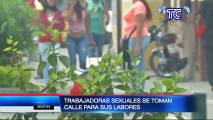 Trabajadoras sexuales se toman las calles para sus labores