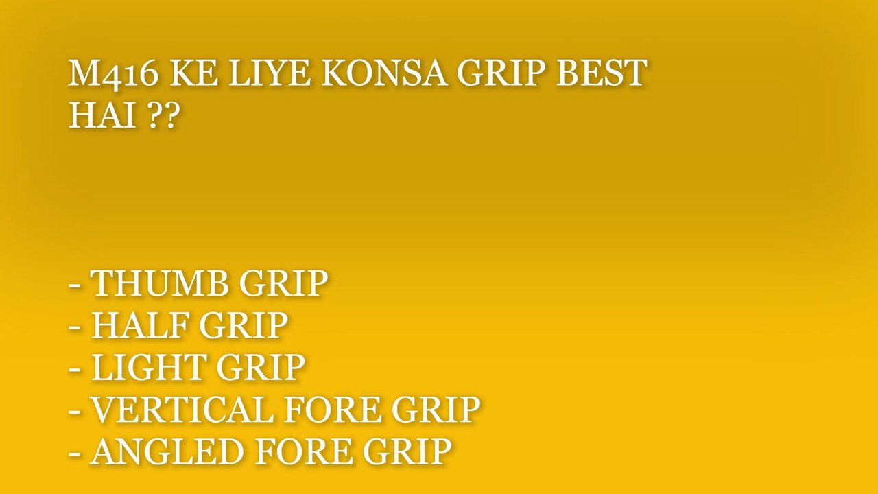 PUBG MOBILE: BEST GRIP FOR M416