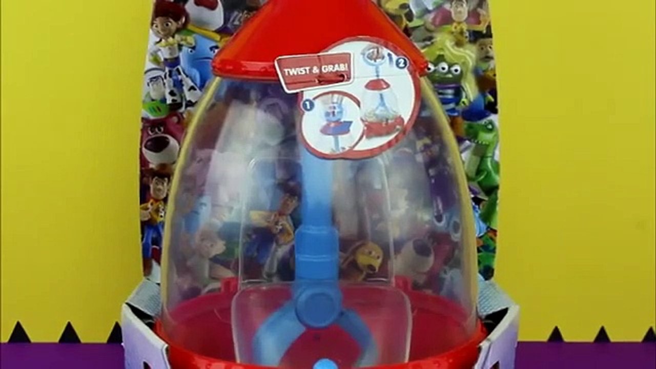 Disney Pixar Toy Story The Claw Carry Case Grabs Buzz Lightyear, Spiderman, Rex, Dora video