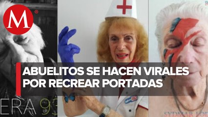 Abuelitos recrean famosas portadas de discos durante cuarentena