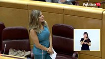 Yolanda Díaz aclara las cifras de los ERTE en el Senado