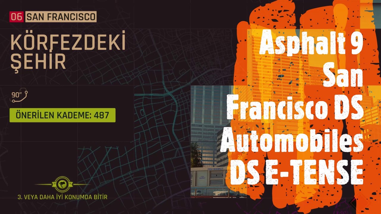 Asphalt 9 San Francisco Körfezdeki Şehir DS Automobiles DS E-TENSE