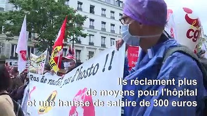 "On n'est pas des héros": des milliers de soignants manifestent à Paris