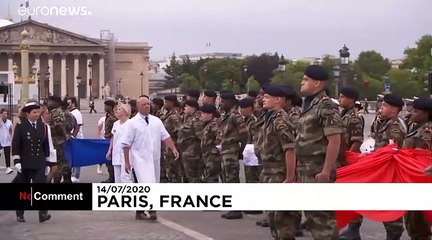 L'hommage aux soignants lors de la cérémonie du 14 juillet