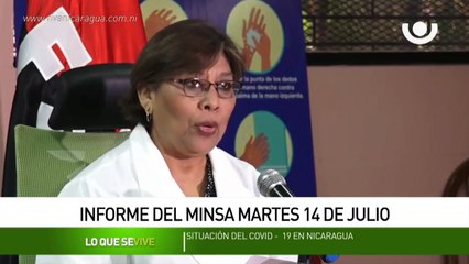 Informe semanal del Ministerio de Salud respecto a la situación del COVID-1