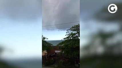 Fenômeno "nuvem rolo" em Aracruz