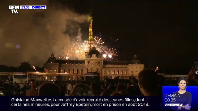 Revivez le bouquet final du feu d'artifice de Paris, filmé depuis l'École militaire