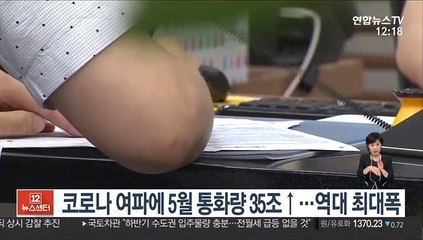 코로나 여파에 5월 통화량 35조↑…역대 최대폭