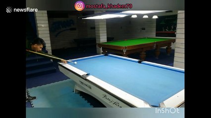 Pool shark pulls off trio of amazing trick shots in Iran