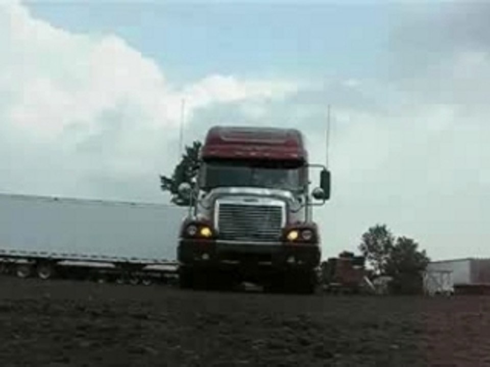 Run over by a truck