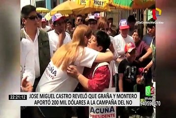 José Miguel Castro reveló que Graña y Montero aportó 200 mil dólares a la campaña por el No