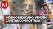 Comerciante crea caretas con rostros de AMLO y Donald Trump en Veracruz