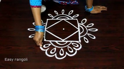 creative easy rangoli ,designs with dots,    simple kolam designs,    easy muggulu designs