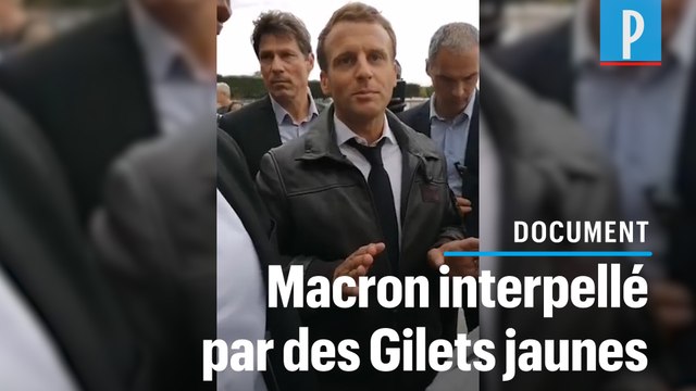 « J’y crois pas ! » : quand un groupe de Gilets jaunes croise Macron par hasard