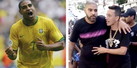 Pillan al  'Emperador' Adriano borracho como una cuba en una favela de Brasil