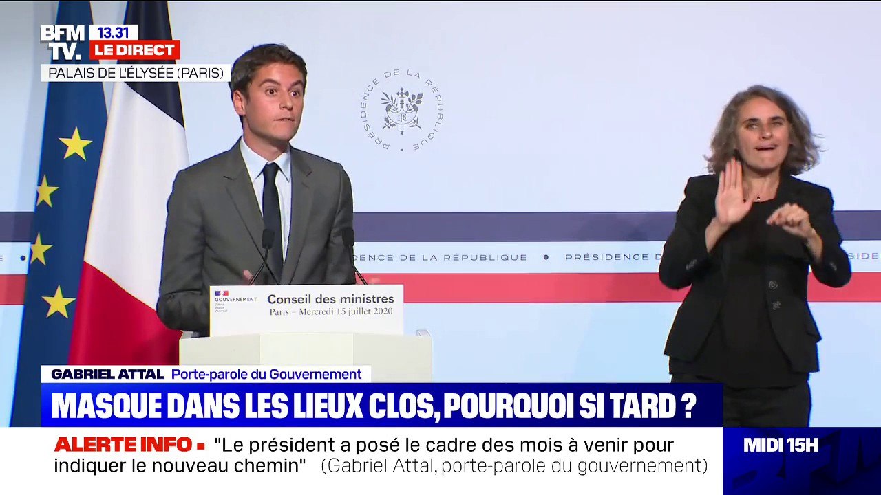 Port du masque obligatoire: Gabriel Attal précise que "si ça peut être avant le 1er août, ça sera avant"