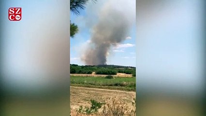 Saros’ta aynı bölgede yine orman yangını