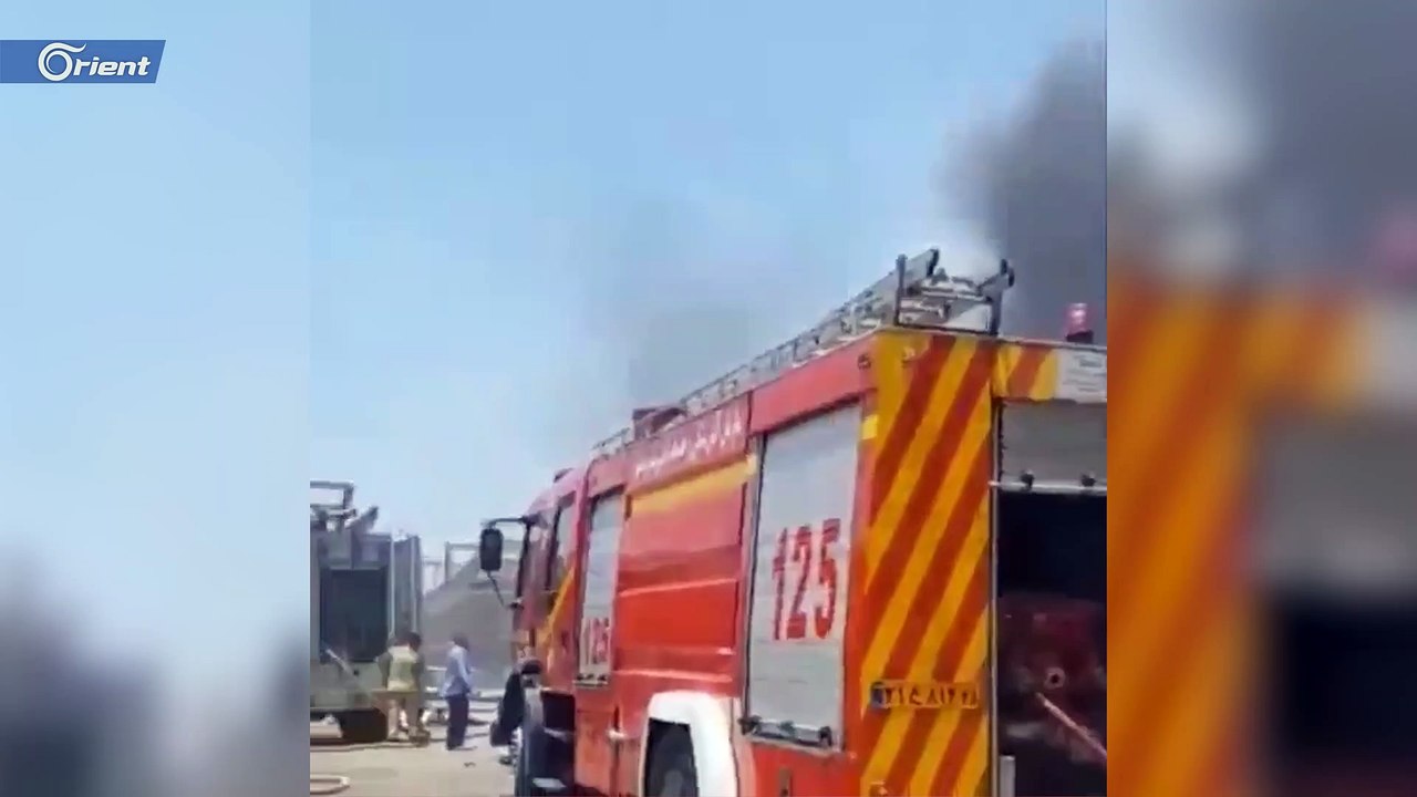 اندلاع حريق في ميناء بوشهر بجنوب إيران