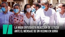 La nada entusiasta reacción de Letizia ante el mensaje de un vecino en Soria