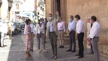 Los Reyes se reúnen con 20 personalidades en su visita a Soria