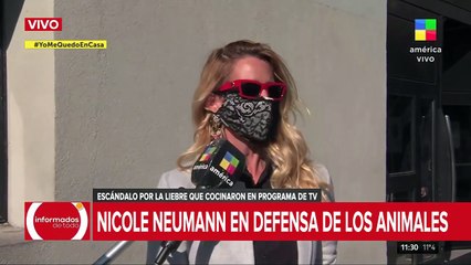 Nicole Neumann furiosa por la liebre que cocinaron en TV