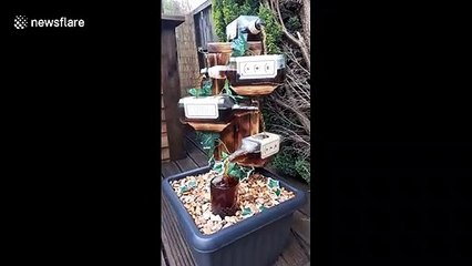 UK man creates amazing DIY Jack Daniels waterfall