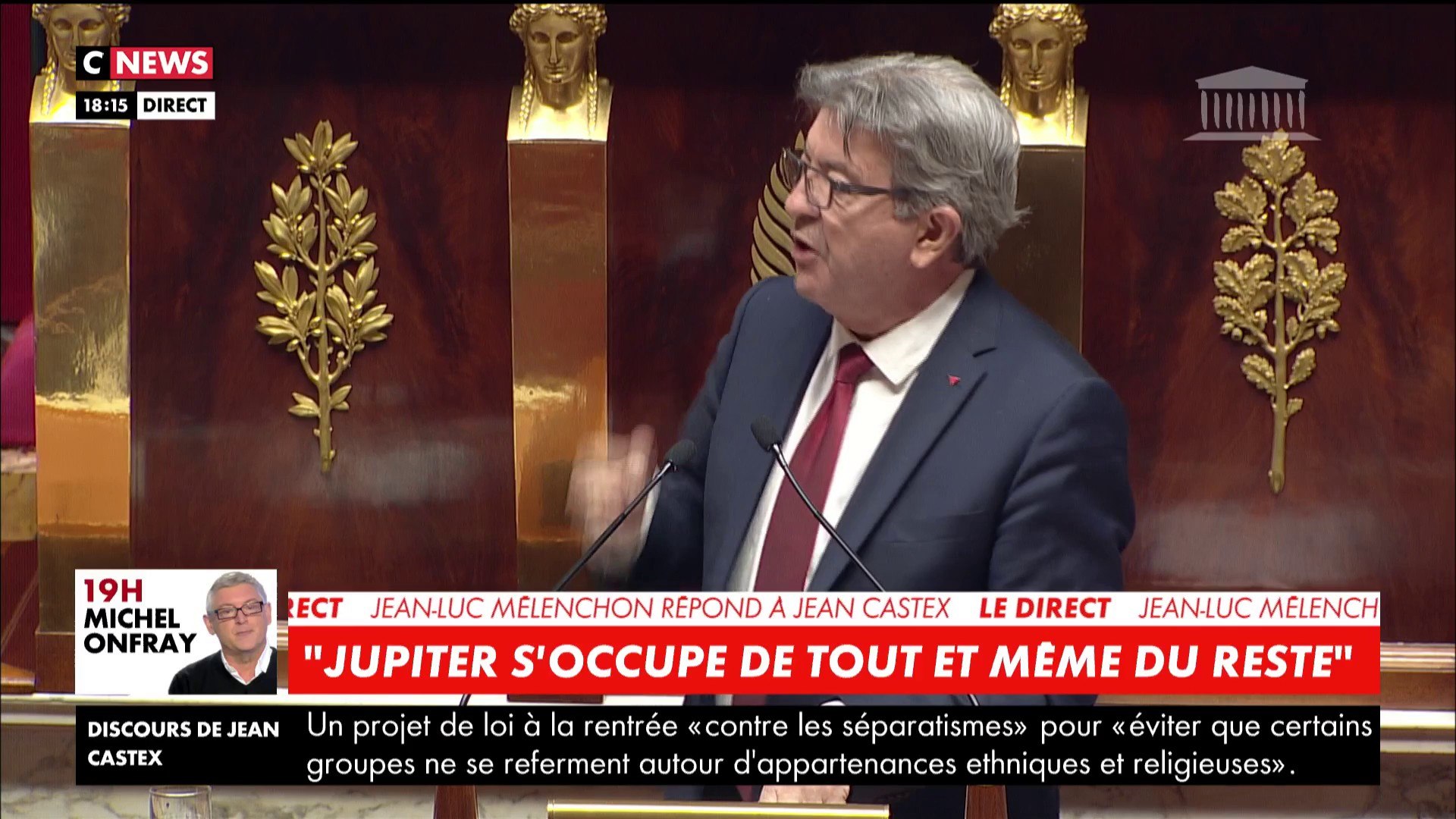Jean Luc Melenchon A Jean Castex Il Fallait Vous Taire Parce Que Jupiter Allait Tonner Video Dailymotion