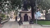 Slave trader statue in Bristol replaced by sculpture of Black Lives Matter protester