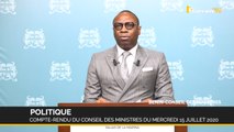 Bénin: compte-rendu du conseil des ministres du mercredi 15 juillet 2020