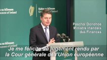 l'Irlande se félicite de la décision des juges européens sur Apple