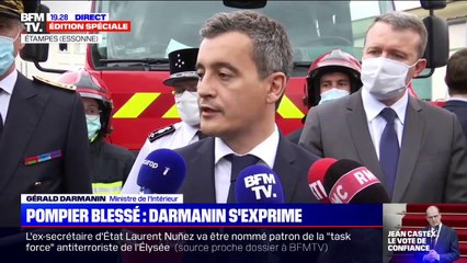 Gérald Darmanin: "Les pompiers sont partout chez eux, on attaquera quiconque les attaque"
