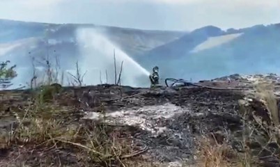 Montescudo (RN) - Incendio di sterpaglie (15.07.20)