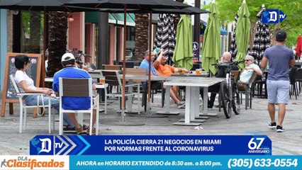 La policía cierra 21 negocios en Miami por normas frente al coronavirus | El Diario en 90 segundos