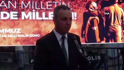 15 Temmuz darbe girişiminin 4. yılında Madenci Anıtı önünde demokrasi nöbeti