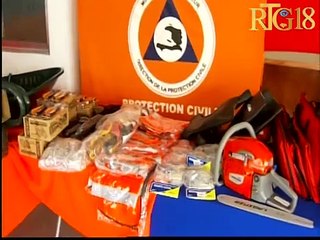 Haïti.- Pwoteksyon Sivil resevwa plizyè materyèl pou ranfòse entèvansyon yo nan peryòd siklonik la.