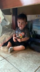 Toddler Caught Sneaking Ice Cream Cone